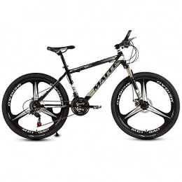 peipei Mountain Bike peipei 26 Inch Mountain Bike 27 / 30 Speed Steel Frame Bicycle Front And Rear Mechanical Disc Brake-Black and white S_30