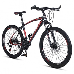 BaiHogi Bike Professional Racing Bike, 26 inch Mountain Bike 21 Speed High-Tensile Carbon Steel Frame MTB with Dual Disc Brake Suitable for Men and Women Cycling Enthusiasts / Red / 27 Speed