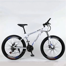 QCLU Bike QCLU 26 / 29 Inch Mountain Bike, Fully Hitter Full Suspension, 30 Speed Shift, Rock Shox Fork, Disc Brakes Hardtail MTB, Trekking Bike Men Bike Girls Bike (Color : Blue-b, Size : 26 inch)