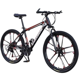 QCLU Bike QCLU 26 Inch Mountain Bike, 21- speed Disc Brakes Hardtail MTB, Trekking Bike Men Bike Girls Bike, Full Suspension Mountain Bike (Color : Red)