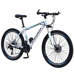 QCLU Bike QCLU 26 Inch Mountain Bike, Disc Brakes Hardtail MTB, Trekking Bike Men Bike Girls Bike, Full Suspension Mountain Bike, 30 Speed (Color : Blue)