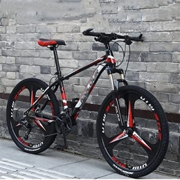 QCLU Bike QCLU 26 Inch Mountain Bike, Full Steel Suspension Structure, Suspension Fork, Disc Brake 21 / 24 Speed Trekking Bike Men Bike Girls Bike (Color : Red-C, Size : 21-Speed)