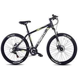 Qj Mountain Bike Qj Mountain Bikes, 21-Speed 26 Inch Aluminum Frame Hardtail Mountain Bike, Kids Adult All Terrain Mountain Bike, Anti-Slip Bicycle, BlackGreen