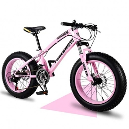 QMMD Bike QMMD 20-Inch / 24-Inch / 26-Inch Mountain Bikes, Hardtail Mountain Bike, Kids / Adult High-carbon Steel Mountain Trail Bike, Front Suspension All Terrain Mountain Bike, 26 inches Pink, 7 speed