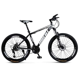 TOPYL Mountain Bike TOPYL Country Mountain Bike 24 / 26 Inch With Double Disc Brake, Adult MTB, Hardtail Bicycle With Thickened Carbon Steel Frame, Spoke Wheel Black 26", 27 Speed
