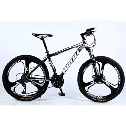 TRGCJGH Bike TRGCJGH Adult Mountain Bike, 26 Inch Men's Dual Disc Brake Hardtail Mountain Bike, Bicycle Adjustable Seat, High-carbon Steel Frame, E-27speed