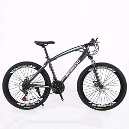 VANYA Mountain Bike VANYA 24 Speed Mountain Bike lightweight Shock Absorption 24 / 26 Inch Double Disc Brakes Off-Road Adult Bicycle, Black, 24inches