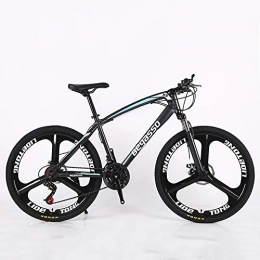 VANYA Bike VANYA Damping Mountain Bike 24 / 26 Inch 21 Speed Disc Brake Variable Speed Adult Off-Road Bicycle, Black, 24inches