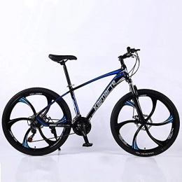 VANYA Bike VANYA Mountain Bike 24 / 26 Inch 24 Speed One-Piece Rim Double Disc Brake Variable Speed Off-Road Bicycle, Blue, 24inches