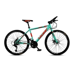 VIIPOO Mountain Bike VIIPOO 26 Inch Mountain Bikes, Men's Dual Disc Brake Mountain Bike, Bicycle Adjustable Seat, High-carbon Steel Frame, student light mountain Bike, Green-21 Speed