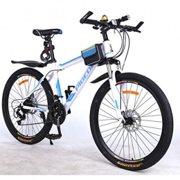 WGYDREAM Bike WGYDREAM Mountain Bike, Mens Womens Ravine Bike Front Suspension 26" Mountain Bicycles with Dual Disc Brake 21 speeds, Carbon Steel Frame (Color : Blue)