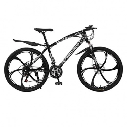 WGYDREAM Bike WGYDREAM Mountain Bike, Mountain Bicycle Ravine Bike with Dual Disc Brake and Front Suspension Fork 26 inch Wheels, 21 / 24 / 27 Speed (Color : Black, Size : 24-speed)