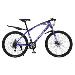 WGYDREAM Bike WGYDREAM Mountain Bike, Mountain Bicycles 26 inch Wheel Ravine Bike Double Disc Brake and Front Fork Carbon Steel Frame 21 / 24 / 27 Speed (Color : Blue, Size : 21-speed)