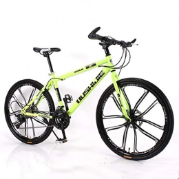 WGYDREAM Mountain Bike WGYDREAM Mountain Bike, Mountain Bicycles 26" MTB Dual Disc Brake Front Suspension Ravine Bike 21 24 27 speeds Carbon Steel Frame (Color : Light Green, Size : 21 Speed)