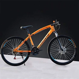 WGYDREAM Bike WGYDREAM Mountain Bike, Mountain Bicycles for Mens Womens 26" MTB Front Suspension Ravine Bike 21 / 24 / 27 Speeds Dual Disc Brake Carbon Steel Frame (Color : Orange, Size : 27 Speed)