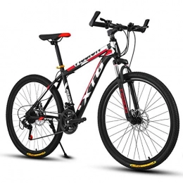 XXY Bike XXY Mountain Bike Variable Speed Variable Speed Shock Absorption Double Disc Brakes Men and Women Bicycle (Color : Black red, Size : 24speed)