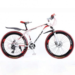 ZTYD Bike ZTYD 26In 24-Speed Mountain Bike for Adult, Lightweight Aluminum Alloy Full Frame, Wheel Front Suspension Mens Bicycle, Disc Brake, Red, B