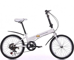 GHGJU Road Bike 20-inch Folding Bike Speed Bicycle Mountain Bike Children Bicycle Bicycle Women Cycling, White-20in