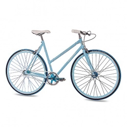 CHRISSON Bike 28Inch Women's Urban Bike Vintage Racing Bike Bicycle CHRISSON FGS CrMo Lady with 2S Shift Sturmey Archer Light Blue