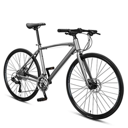 WJSW Bike 30 Speed Road Bike, Adult Commuter Bike, Lightweight Aluminium Road Bicycle, 700 * 25C Wheels, Racing Bicycle with Dual Disc Brake, Gray
