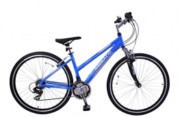 Ammaco Bike AMMACO CS150 WOMENS 16" ALLOY FRAME FRONT SUSPENSION 21 SPEED 700C WHEEL HYBRID BIKE BLUE