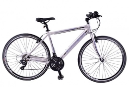 Ammaco Bike Ammaco CS300 700c Wheel Hybrid Trekking Mens Bike 21 Speed Alloy 17" Frame Silver