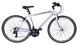 Ammaco Road Bike AMMACO CS300 MENS HYBRID SPORTS BIKE 700C WHEEL 21 SPEED ALLOY 19" FRAME WHITE