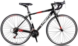 AYHa Bike AYHa Road Bike, 21 Speed Adult Road Bicycle, Double V Brake 700C Wheels Racing Bicycle, Lightweight Aluminium Men Women Road Bike, Black Red