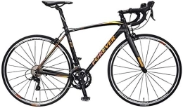 NOLOGO Road Bike Bicycle Adult Road Bike, 18 Speed Ultra-Light Aluminum Alloy Frame Bicycle, 700 * 25C Tires, City Utility Bike, Perfect For Road Or Dirt Trail Touring, Black (Color : Black)