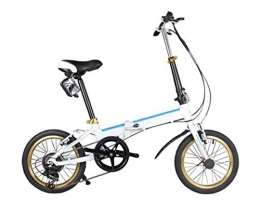 GHGJU  Bicycle Child Aluminum Alloy Folding Bike 7 Speed 20 Inch / 16 Inch Student Folding Bicycle Cyclocross, White-20in