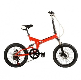 GHGJU  Bike 20-inch Folding Bike Adult Children Aluminum Bicycle High-end Folding Bike Mini Student Bicycle, Red-20in