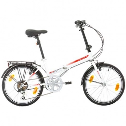 Bikesport Bike Bikesport FOLDING Bike 20 inch wheels Shimano 6 gears (White Gloss Red)