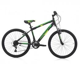 Cicli Cinzia Road Bike Cicli Cinzia Boy Bicycle MTB All Terrain 24 Inch Skate Aluminum Frame, Amortized Fork 18 Speed Gearbox Black Green