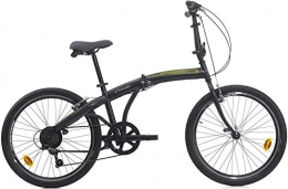 Cicli Cinzia Road Bike Cicli Cinzia Folding Bike CTB 24 Inch 6 / V Revo Shift V-Brake Aluminum Matt Black Green