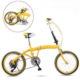 Grimk Road Bike City Bike Unisex Adults Folding Mini Bicycles Lightweight For Men Women Ladies Teens Classic Commuter With Adjustable Handlebar & Seat, aluminum Alloy Frame, 6 speed - 20 Inch Wheels