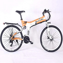 Dapang Road Bike Dapang Power Plus Electric Mountain Bike, 26'' Electric Bike with 36V 10.4Ah Lithium-Ion Battery, Aluminum Frame with Mechanical Disc Brakes, Orange