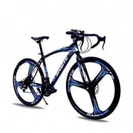 DGAGD Bike DGAGD 26-inch road bike with variable speed and double disc brakes, one wheel for racing bicycles-Black blue_21 speed