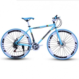 DGAGD Bike DGAGD 26 inch variable speed dead fly bicycle dual disc brake pneumatic tire solid tire 24 speed bicycle road racing 60 knife circle blue