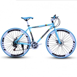 DGAGD Bike DGAGD 26 inch variable speed dead fly bicycle dual disc brake pneumatic tire solid tire 27 speed bicycle road racing 60 knife circle blue