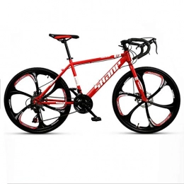 DGAGD Bike DGAGD Variable speed dead fly bicycle 27-speed adult lightweight road racing live fly bicycle six cutter wheels-red_26 inches