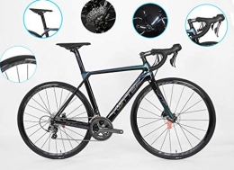 DUABOBAO Road Bike DUABOBAO Road Bike, 700C Mountain Bike, Suitable For Adults, Ultra Light 8.5KG High Modulus Carbon Fiber, All-In-Line, 20-Speed, Outdoor Home, A, 51CM