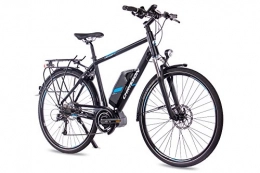 CHRISSON Bike Electric Bike 28Inch Trekking City Bike CHRISSON Electric Rounder Gent With Matt Black 9g Deore & Shimano Steps