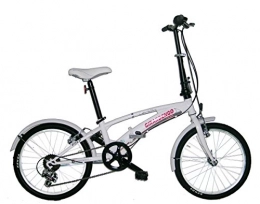 Emmegi shop Road Bike Emmegi shop Unisex white Changing 6Speed Folding Bike