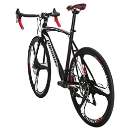 EUROBIKE Bike Eurobike 21 Speed Road bike with Disc Brake, 49 / 54CM Frame Height Options, 700C Tyres Adult Road Bikes for Men&Women (49CM-3 spoke)