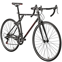 EUROBIKE Bike Eurobike Road Bike, 700C Wheels 54cm Frame Mens Bike, 21 Speed City Commuter Adults Bicycle XL (Black)