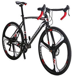 EUROBIKE Bike Eurobike Road Bike XC550 Bike 21Speed Gears Road Bicycle Dual Disc Brake Bicycle 54cm 3-Spoke wheel