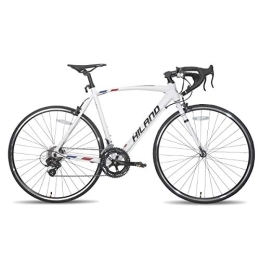 Hiland Bike Hiland Road Bike 700c Racing Bike City Commuter Bicycle with 14 Speeds Drivetrain 60cm White