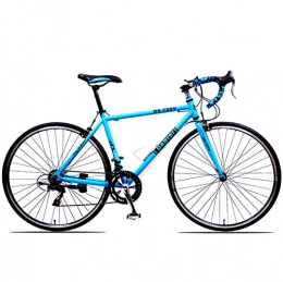 HUWAI Road Bike HUWAI Mountain Bike Drop Bar Road Bicycle for Men and Women, Alluminum Frame, 14 or 21-30Speed Drivetrain, Carbon Fiber Fork, 700c Wheels, Multiple Color, Blue, 30 bend handles