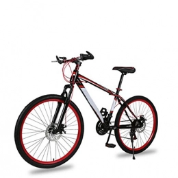 GHGJU  Mountain Bike Adult 26 Inch 21 Speed Shock Dual Disc Brakes Student Bicycle Assault Bike Luxury Folding Car, Red-26in