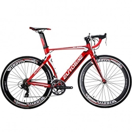 EUROBIKE Bike OBK XC7000 Mens and Womens Hybrid Road Bike Lightweight Aluminum Frame 700C Wheel Adult Road Bikes 14 Speed Commuter Racing Bicycle (Red)